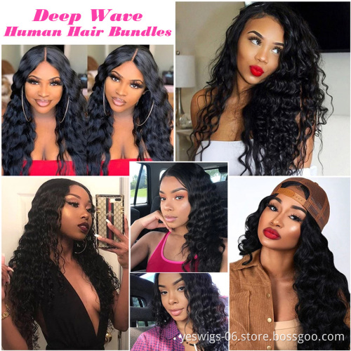YesWigs Virgin Cuticle Aligned Human Hair Bundles Extensions 10A Grade Raw Brazilian Human Hair Weave Bundles Vendor
